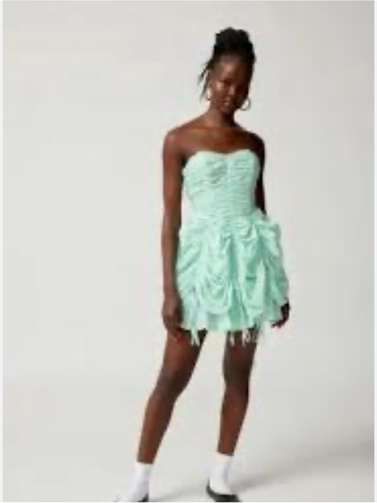 Urban Outfitters Dresses & Skirts - ⚡️NWT Urban Outfitters Kimchi Blue Belladonna Strapless Mini Dress in Mint Green